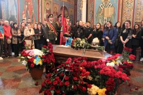 Farewell to journalist, serviceman Oleksandr Makhov in Kyiv