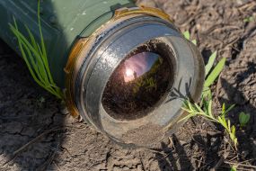 Grenade launcher on the field