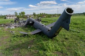 Downed Russian helicopter