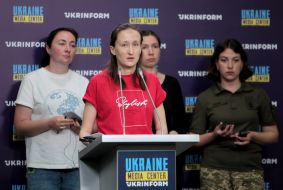 Briefing of relatives of Mariupol defenders