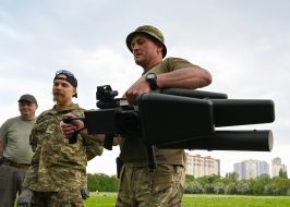 Presentation of anti-drone rifle