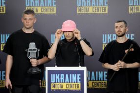 Members of the Ukrainian group "Kalush Orchestra"