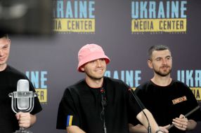 Members of the Ukrainian group "Kalush Orchestra"