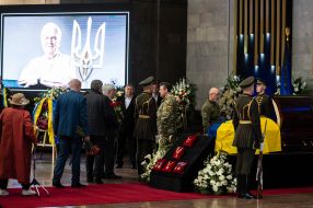 Церемония прощания с экс-президентом Украины Леонидом Кравчуком