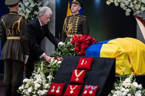 Farewell ceremony for former President of Ukraine Leonid Kravchuk