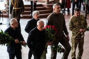 Vitaliy Klitschko, Mykola Zhirnov, Oleksandr Tkachenko, Ihor Surkis and Hryhoriy Surkis