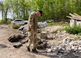 Exhumation of the corpses of the Russian occupiers in the village of Mala Rogan