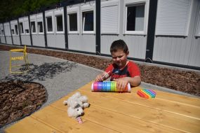 Modular town for migrants on Sykhiv in Lviv