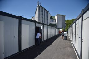 Modular town for migrants on Sykhiv in Lviv