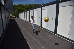 Modular town for migrants on Sykhiv in Lviv