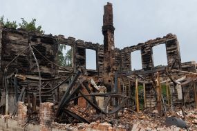 Consequences of shelling and explosions in Borodyanka