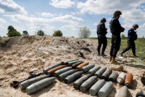 Sappers detonate unexploded ordnance in Borodyanka