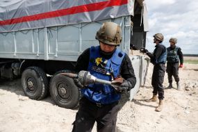 Sappers detonate unexploded ordnance in Borodyanka