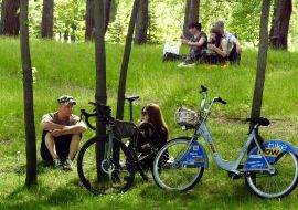 People have a rest in Natalka park