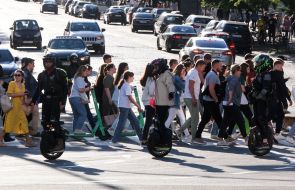 People at the crosswalk