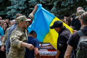 Церемонія прощання з загиблими воїнами Сергієм Готрою та Денисом Кофелем