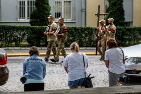Церемонія прощання з загиблими воїнами Сергієм Готрою та Денисом Кофелем
