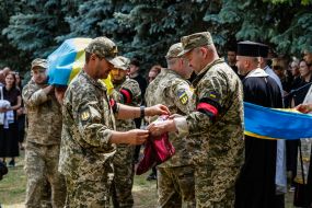 Церемонія прощання з загиблими воїнами Сергієм Готрою та Денисом Кофелем