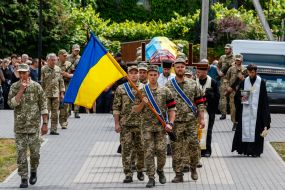 Церемонія прощання з загиблими воїнами Сергієм Готрою та Денисом Кофелем