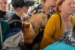 Эвакуированы люди с оккупированных территорий Харьковской области