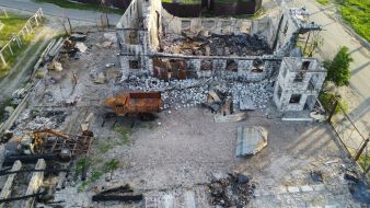Destruction as a result of hostilities in Gorenka (Kyiv region)