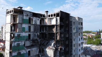 Destruction as a result of hostilities in Borodyanka (Kyiv region)