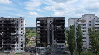 Destruction as a result of hostilities in Borodyanka (Kyiv region)
