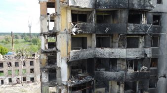 Destruction as a result of hostilities in Borodyanka (Kyiv region)