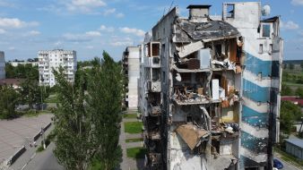 Destruction as a result of hostilities in Borodyanka (Kyiv region)