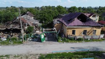 Destruction as a result of hostilities in Borodyanka (Kyiv region)
