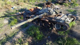 Broken military equipment near Dmitrovka (Kyiv region)