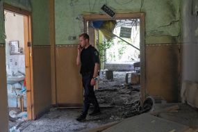 School destroyed after shelling in Kharkov