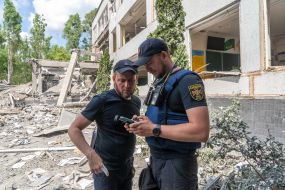 School destroyed after shelling in Kharkov