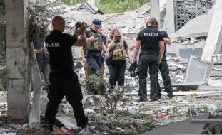 School destroyed after shelling in Kharkov