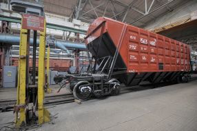 Repaired car in the shop of Darnytsia Car Repair Plant