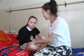 A patient of a children's hospital who suffered as a result of Russia's armed aggression