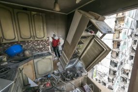 Destruction as a result of hostilities in Borodyanka