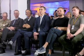 Karl Lauterbach, Viktor Lyashko, Andriy Sadovy and Maksym Kozytsky