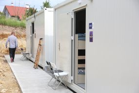 Modular town for migrants