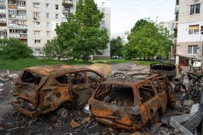 Burned car