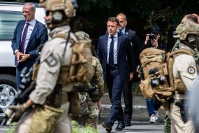 Emmanuel Macron in Irpіn