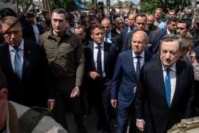 Klaus Johannis, Emmanuel Macron, Olaf Scholz, Mario Draghi visited Irpіn