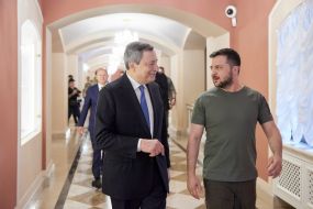 Volodymyr Zelenskyy and Mario Draghi