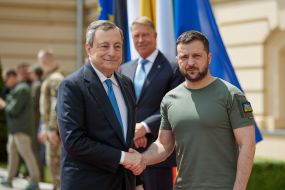 Volodymyr Zelenskyy and Mario Draghi