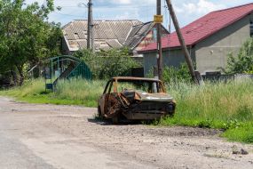 Сгоревший автомобиль