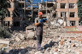 Consequences of the shelling of a college in Kharkov