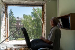 Consequences of the shelling of a college in Kharkov