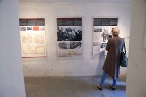 Information posters at the Stryjska Prison Memorial Complex