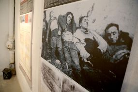 Information poster at the Stryjska Prison Memorial Complex