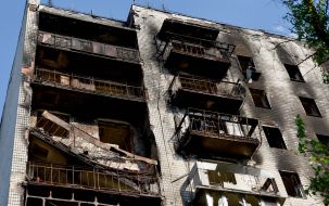 Residential building in Irpen (Kyiv region) destroyed as a result of shelling by the Russian occupiers